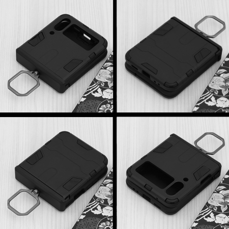 Husa Samsung Galaxy Z Flip4, Techsuit Shield Ring, Negru [2]