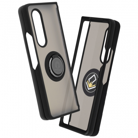 Samsung - Husa Samsung Galaxy Z Fold3 5G cu inel suport stand magnetic, Negru