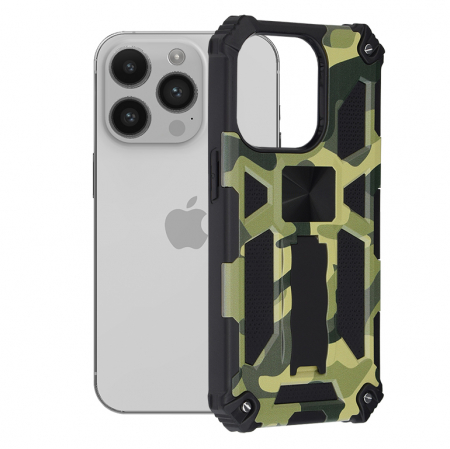 iPhone 14 Pro - Husa Techsuit Blazor pentru iPhone 14 Pro, Camo Lime