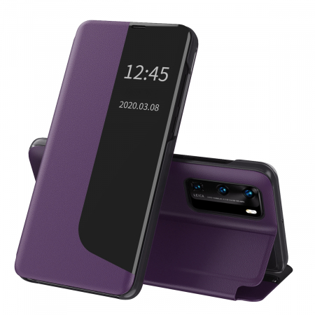 Huawei P40 - Husa tip carte Huawei P40, eFold Book View, Purple