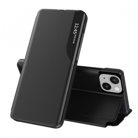 iPhone 14 Plus - Husa tip carte iPhone 14 Plus, eFold Book View, Negru
