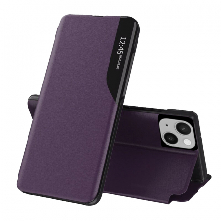 iPhone 14 Plus - Husa tip carte iPhone 14 Plus, eFold Book View, Purple
