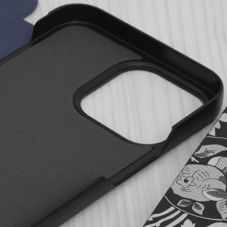 Husa tip carte iPhone 14 Pro Max, eFold Book View, Dark Blue [2]