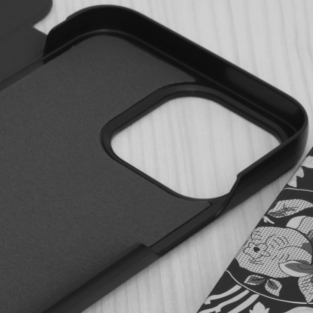 Husa tip carte iPhone 14 Pro Max, eFold Book View, Negru [2]