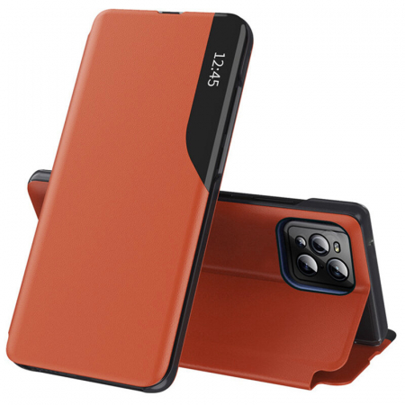 Oppo Find X3 / X3 Pro - Husa tip carte OPPO Find X3 / X3 Pro, eFold Book View, Orange