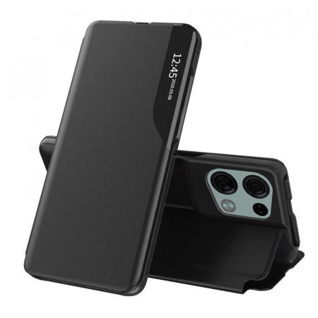 Oppo Reno8 Pro - Husa tip carte Oppo Reno8 Pro, eFold Book View, Negru