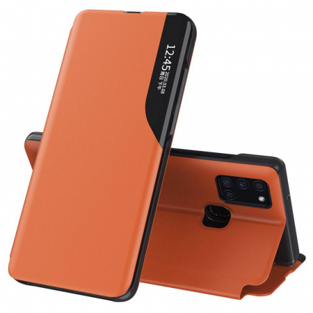 Galaxy A21s - Husa tip carte Samsung Galaxy A21s, eFold Book View, Orange