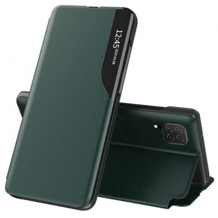 Galaxy A22 4G - Husa tip carte Samsung Galaxy A22 4G, eFold Book View, Dark Green