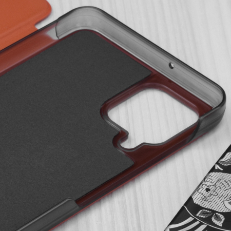 Husa tip carte Samsung Galaxy A22 4G, eFold Book View, Orange [2]