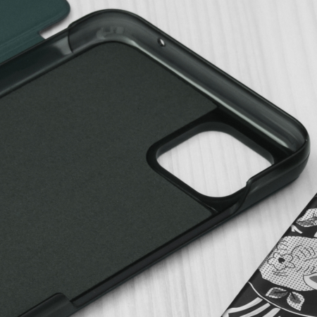 Husa tip carte Samsung Galaxy A22 5G, eFold Book View, Dark Green [2]