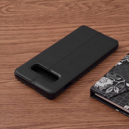Husa tip carte Samsung Galaxy S10+, eFold Book View, Negru [1]