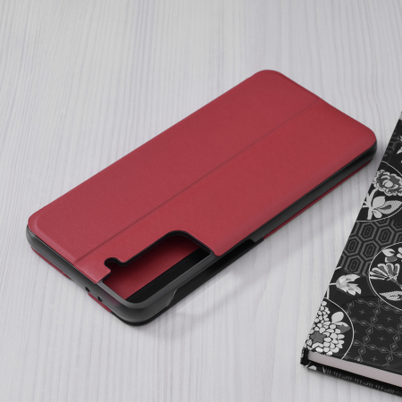Husa tip carte Samsung Galaxy S21, eFold Book View, Red [1]