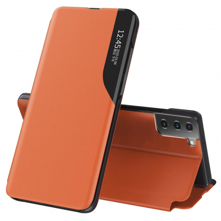 Galaxy S21 Plus - Husa tip carte Samsung Galaxy S21 Plus, eFold Book View, Orange