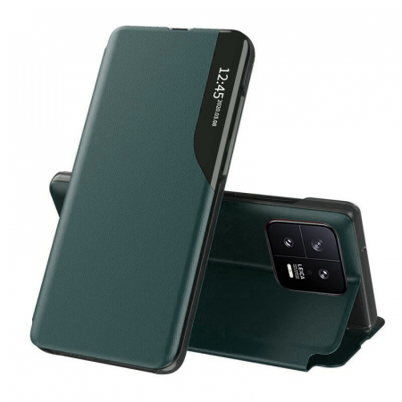 Xiaomi - Husa tip carte Xiaomi 13 Pro, eFold Book View, Dark Green