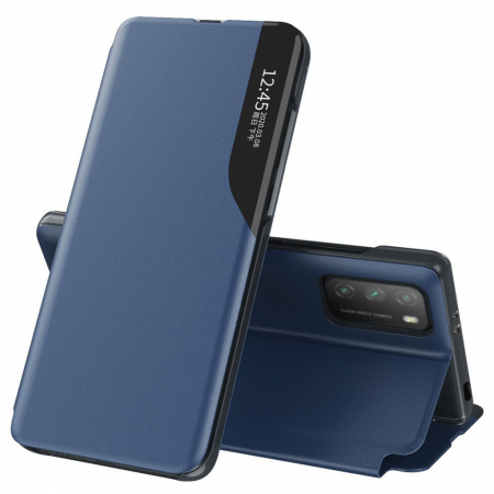 Xiaomi Poco M3 - Husa tip carte Xiaomi Poco M3, eFold Book View, Dark Blue