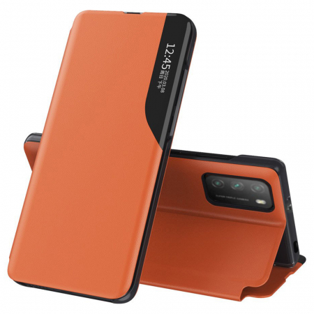 Xiaomi Poco M3 - Husa tip carte Xiaomi Poco M3, eFold Book View, Orange