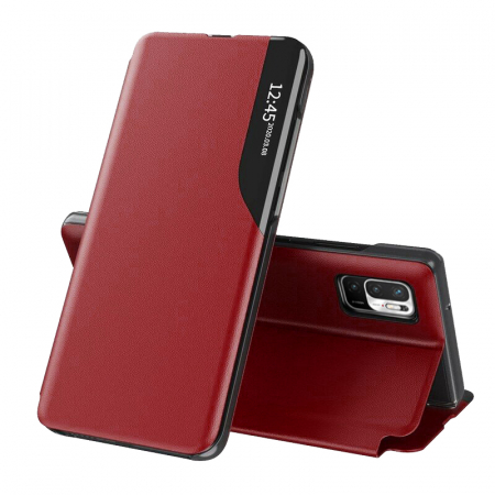 Xiaomi Poco M3 Pro - Husa tip carte Xiaomi Poco M3 Pro, eFold Book View, Red