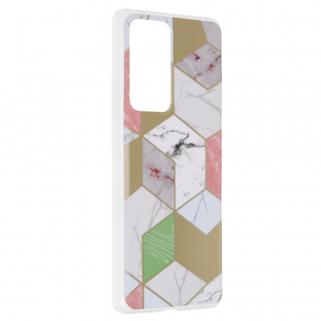 Husa Xiaomi 12 Pro, Techsuit Marble Series, Purple Hex [1]