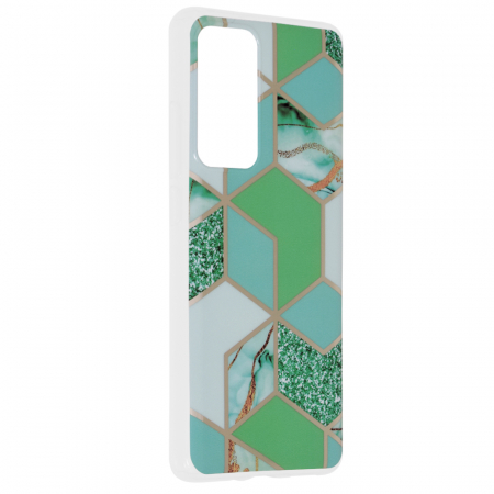 Husa Xiaomi 12, Techsuit Marble Series, Green Hex [1]