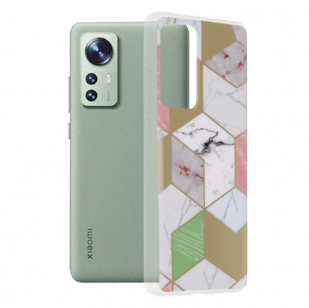 Xiaomi 12 - Husa Xiaomi 12, Techsuit Marble Series, Purple Hex