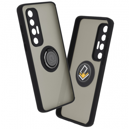 Xiaomi Mi 10S - Husa Xiaomi Mi 10S cu inel suport stand magnetic, Negru