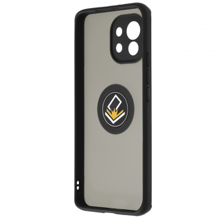 Husa Xiaomi Mi 11 cu inel suport stand magnetic, Negru [4]