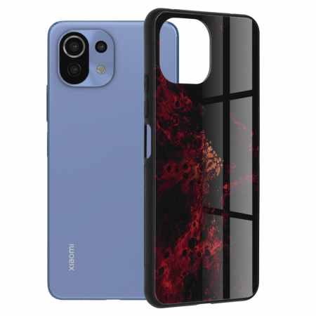 Xiaomi Mi 11 Lite - Husa Xiaomi Mi 11 Lite, Glaze Series, Red Nebula