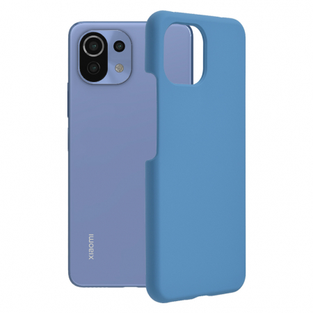 Xiaomi Mi 11 Lite - Husa Xiaomi Mi 11 Lite, Soft Edge Silicone, Denim Blue