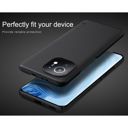 Husa Xiaomi Mi 11, Nillkin Super Frosted Shield, Negru [3]