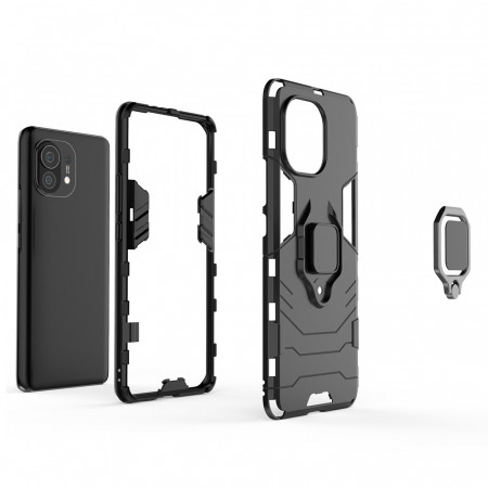 Husa Xiaomi Mi 11, Techsuit Shield Ring, Negru [7]