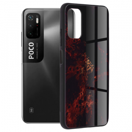 Xiaomi Poco M3 Pro - Husa Xiaomi Poco M3 Pro, Glaze Series, Red Nebula