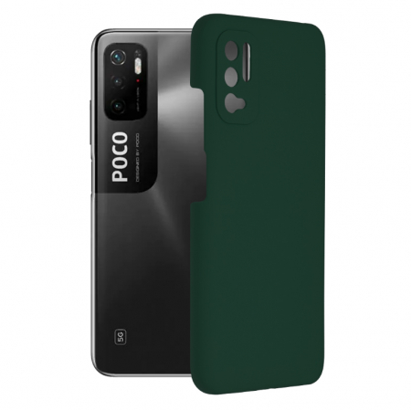 Xiaomi Poco M3 Pro - Husa Xiaomi Poco M3 Pro, Soft Edge Silicone, Dark Green