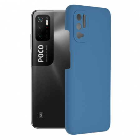 Xiaomi Poco M3 Pro - Husa Xiaomi Poco M3 Pro, Soft Edge Silicone, Denim Blue