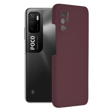 Xiaomi Poco M3 Pro - Husa Xiaomi Poco M3 Pro, Soft Edge Silicone, Plum Violet