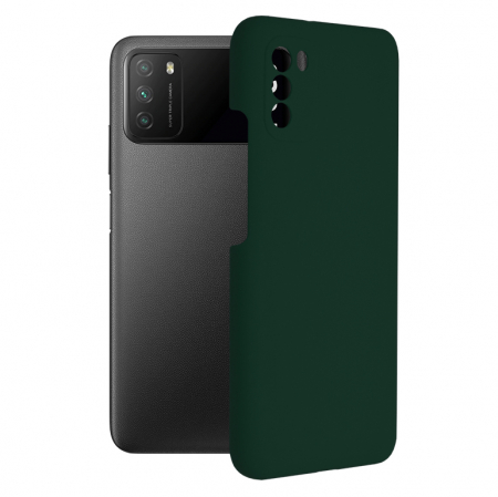 Xiaomi Poco M3 - Husa Xiaomi Poco M3, Soft Edge Silicone, Dark Green