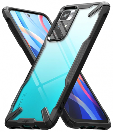 Husa Xiaomi Poco M4 Pro 5G, Ringke Fusion X, Negru [1]