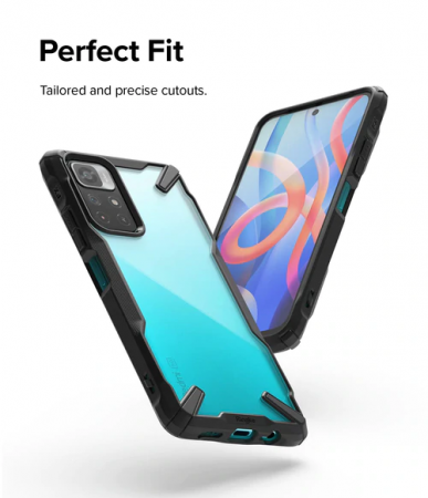 Husa Xiaomi Poco M4 Pro 5G, Ringke Fusion X, Negru [2]