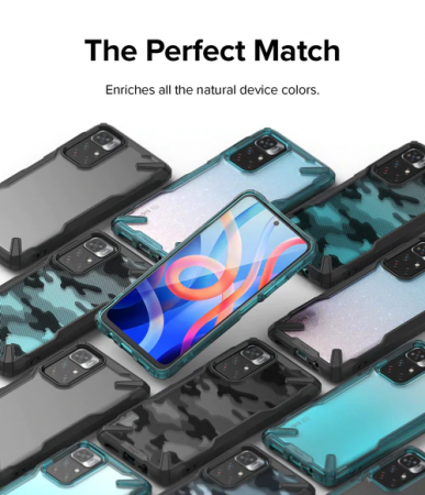 Husa Xiaomi Poco M4 Pro 5G, Ringke Fusion X, Negru [4]