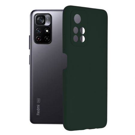 Xiaomi Poco M4 Pro 5G - Husa Xiaomi Poco M4 Pro 5G, Soft Edge Silicone, Dark Green