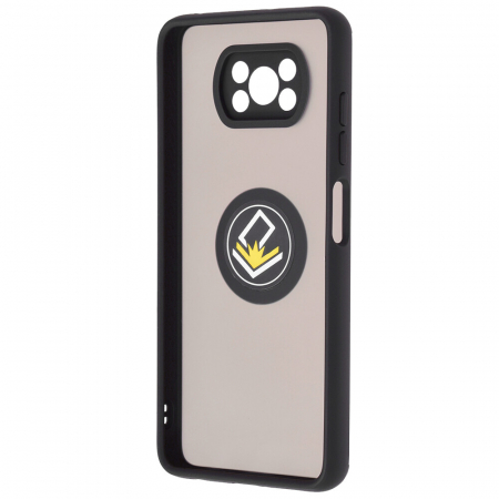 Husa Xiaomi Poco X3 NFC cu inel suport stand magnetic, Negru [4]