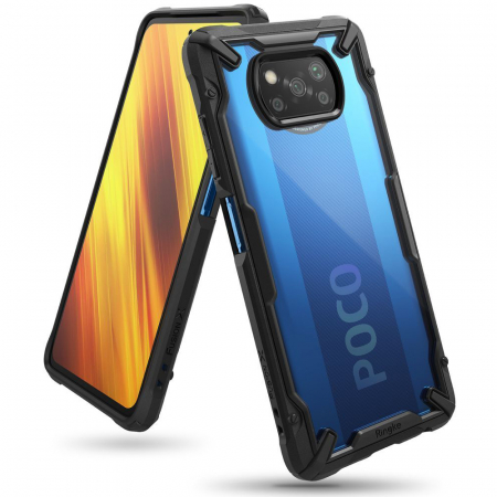 Xiaomi Poco X3 NFC - Husa Xiaomi Poco X3 NFC, Ringke Fusion X, Negru