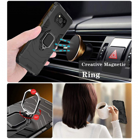 Husa Xiaomi Poco X3 NFC, Techsuit Shield Ring, Negru [8]