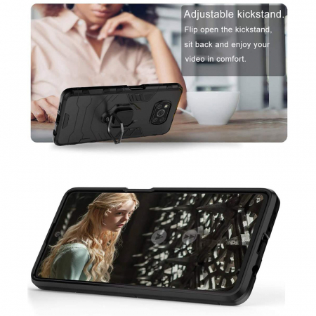 Husa Xiaomi Poco X3 NFC, Techsuit Shield Ring, Negru [10]