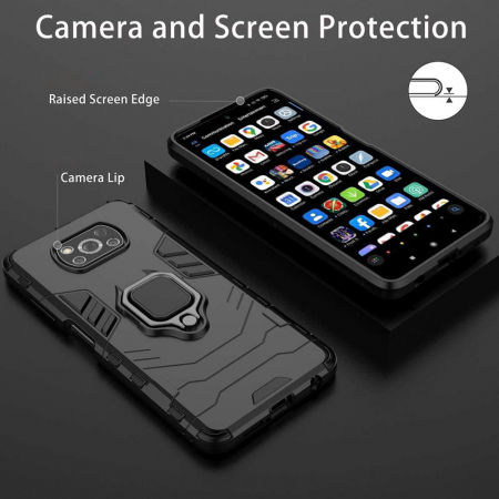 Husa Xiaomi Poco X3 NFC, Techsuit Shield Ring, Negru [9]