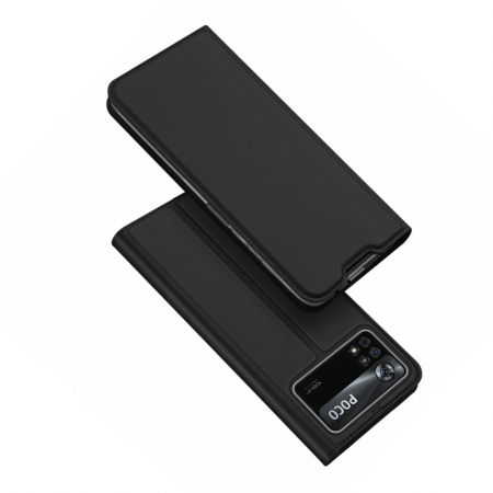 Xiaomi Poco X4 Pro 5G - Husa Xiaomi Poco X4 Pro 5G, Dux Ducis Skin Pro Flip Book, Negru