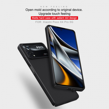 Husa Xiaomi Poco X4 Pro 5G, Nillkin Super Frosted Shield, Negru [2]