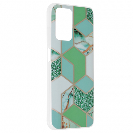 Husa Xiaomi Redmi 10, Techsuit Marble Series, Green Hex [1]