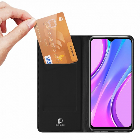 Husa Xiaomi Redmi 9, Dux Ducis Skin Pro Flip Book, Negru [1]