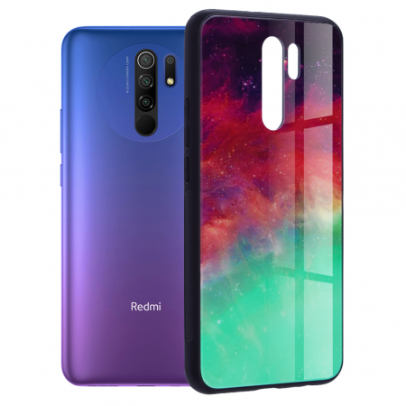 Xiaomi Redmi 9 - Husa Xiaomi Redmi 9, Glaze Series, Fiery Ocean