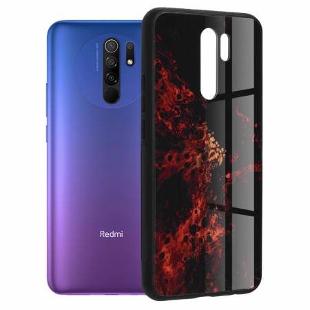 Xiaomi Redmi 9 - Husa Xiaomi Redmi 9, Glaze Series, Red Nebula